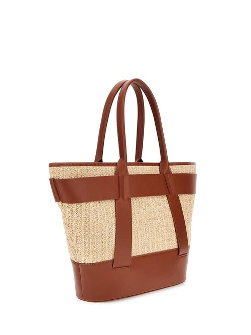 Guess Tuane Raffia Tote Maro | GUESS-SN29463