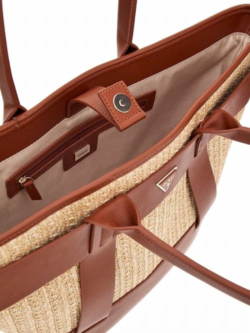 Guess Tuane Raffia Tote Maro | GUESS-SN29463
