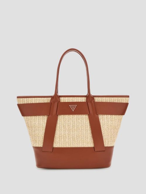 Guess Tuane Raffia Tote Maro | GUESS-SN29463
