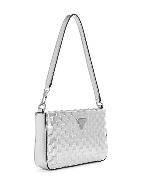 Guess Twiller Metallic Mini Shoulder Bag Argintii | GUESS-SN29190