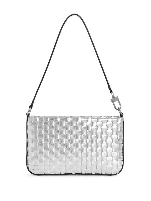 Guess Twiller Metallic Mini Shoulder Bag Argintii | GUESS-SN29190