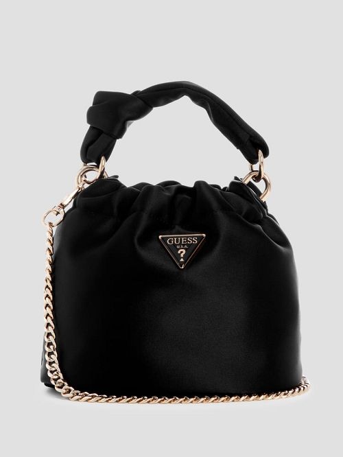 Guess Twiller Top Handle Pouch Bag Negrii | GUESS-SN28987