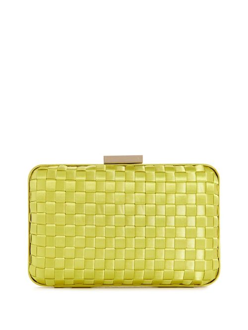 Guess Twiller Woven Satin Minaudiere Galbeni | GUESS-SN28933