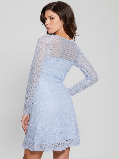 Guess Twisted Kellie Dress Albastri | GUESS-SN26745