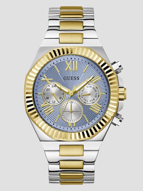 Guess Two-Tone and Blue Multifunction Watch Aurii | GUESS-SN31641