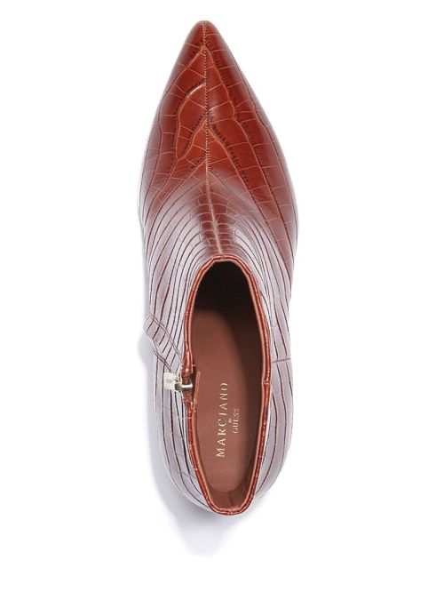 Guess Ulea Croc Leather Bootie Maro | GUESS-SN29905