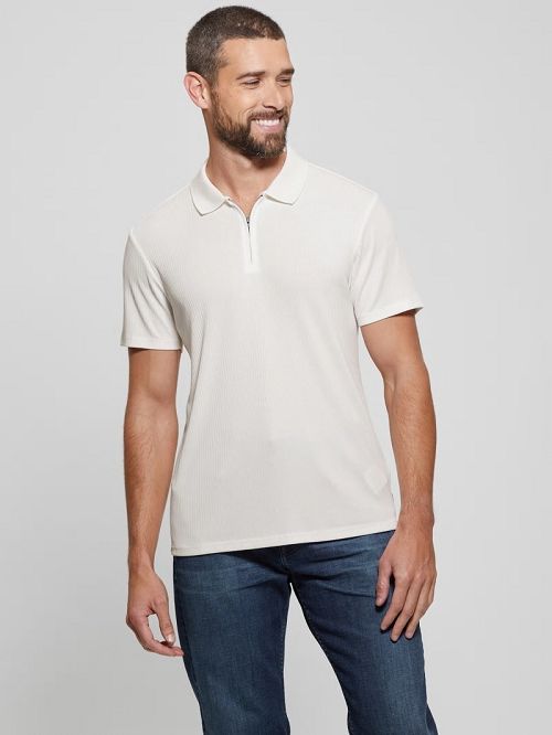 Guess Union Rib Knit Polo Albi | GUESS-SN31317