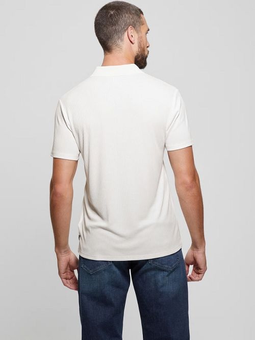 Guess Union Rib Knit Polo Albi | GUESS-SN31317