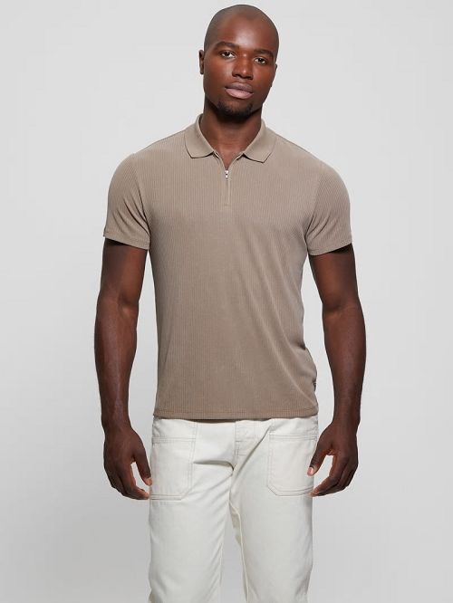 Guess Union Rib Knit Polo Maro | GUESS-SN31325