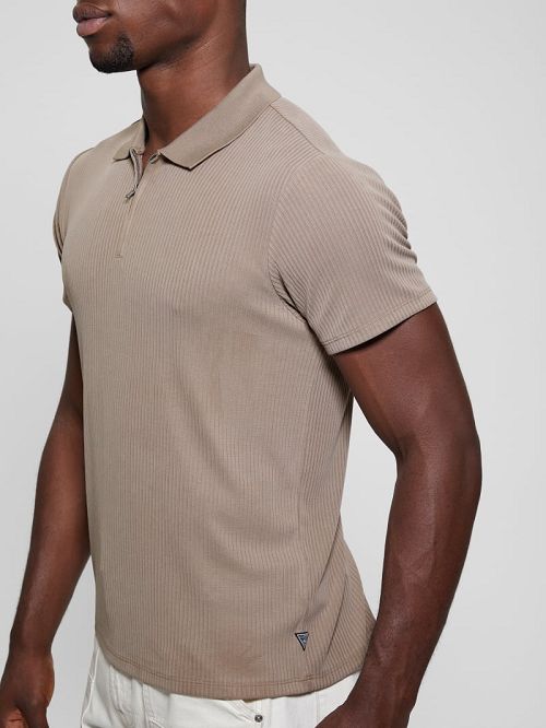 Guess Union Rib Knit Polo Maro | GUESS-SN31325