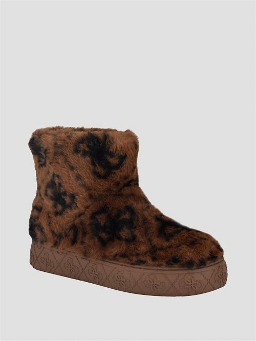 Guess United Quattro G Faux-Fur Booties Maro | GUESS-SN29958