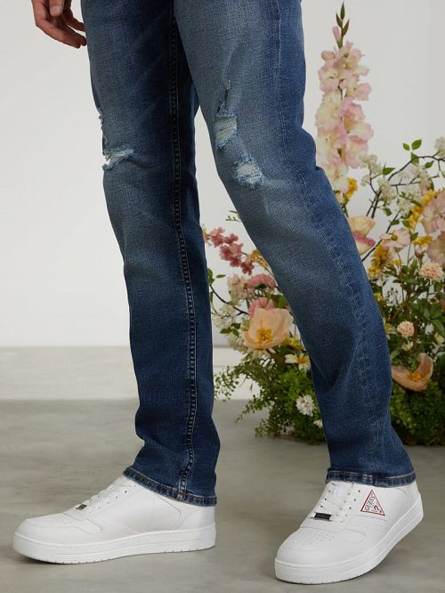 Guess Uveni Faux-Leather Sneakers Albi | GUESS-SN31884