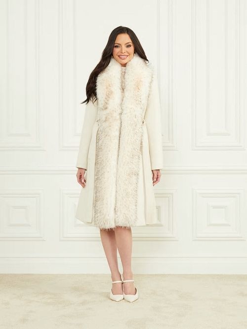 Guess Valerie Wool-Blend Coat Albi | GUESS-SN28014
