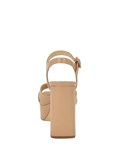 Guess Vallenn Platform Block Heels Bej | GUESS-SN29690