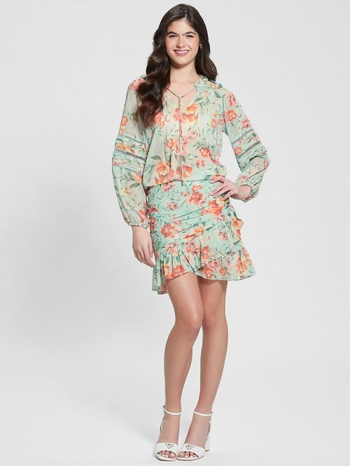 Guess Vanessa Mini Skirt Albastri | GUESS-SN28126