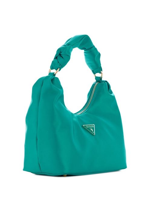 Guess Velina Satin Hobo Bag Gri | GUESS-SN29153