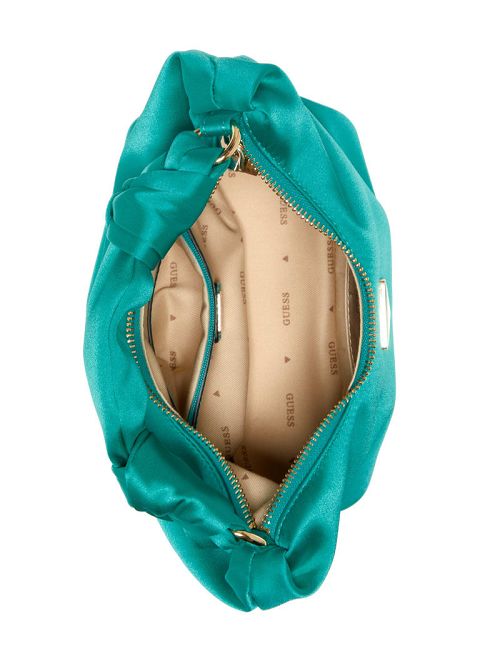 Guess Velina Satin Hobo Bag Gri | GUESS-SN29153