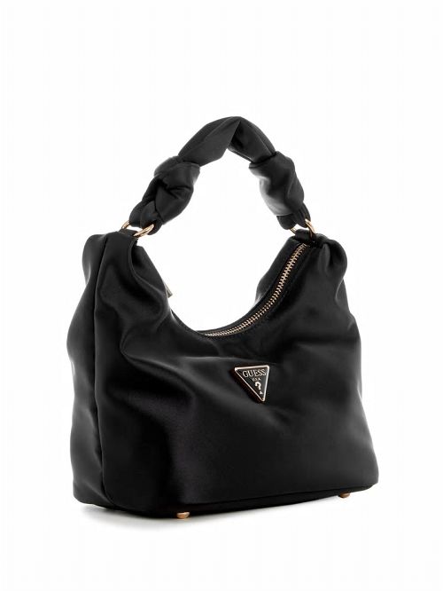 Guess Velina Satin Hobo Bag Negrii | GUESS-SN29082