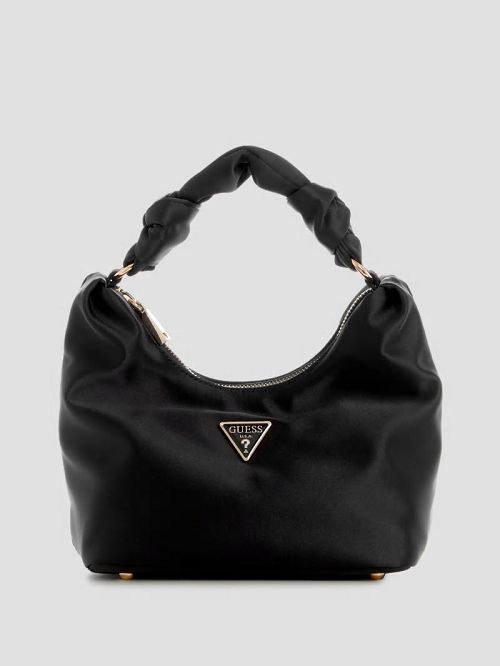 Guess Velina Satin Hobo Bag Negrii | GUESS-SN29082