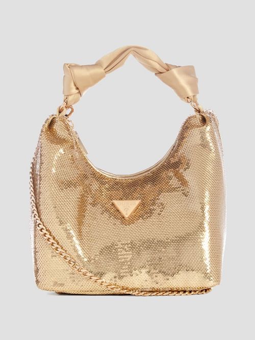 Guess Velina Sequin Hobo Bag Aurii | GUESS-SN29081