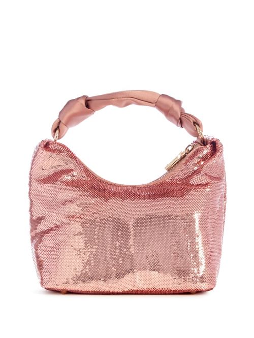 Guess Velina Sequin Hobo Bag Roz Aurii | GUESS-SN29124