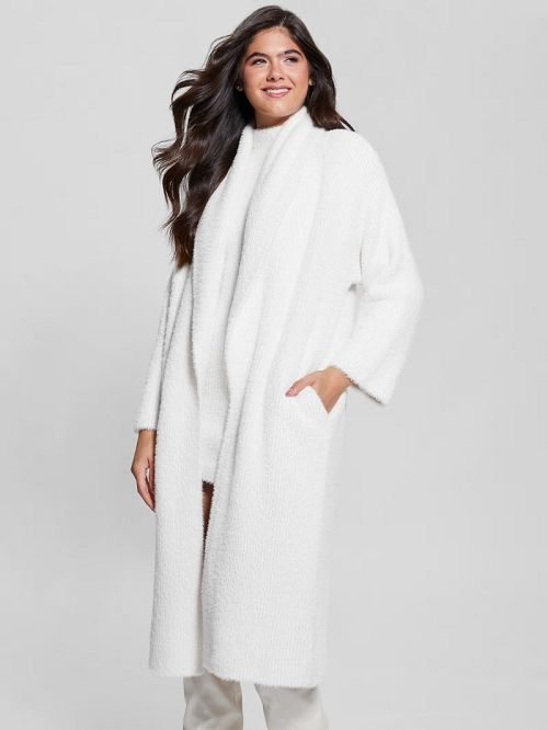 Guess Vero Oversized Mini Cardigan Coat Albi | GUESS-SN27817