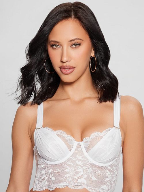 Guess Vesna Lace Bustier Albi | GUESS-SN28613