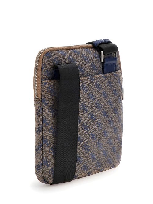 Guess Vezzola Jacquard Flat Crossbody Albastri | GUESS-SN31724