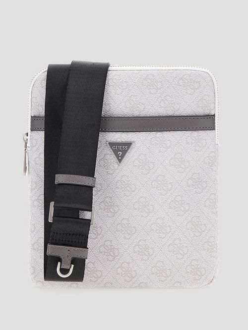 Guess Vezzola Smart Flat Crossbody Negrii Albi | GUESS-SN31712