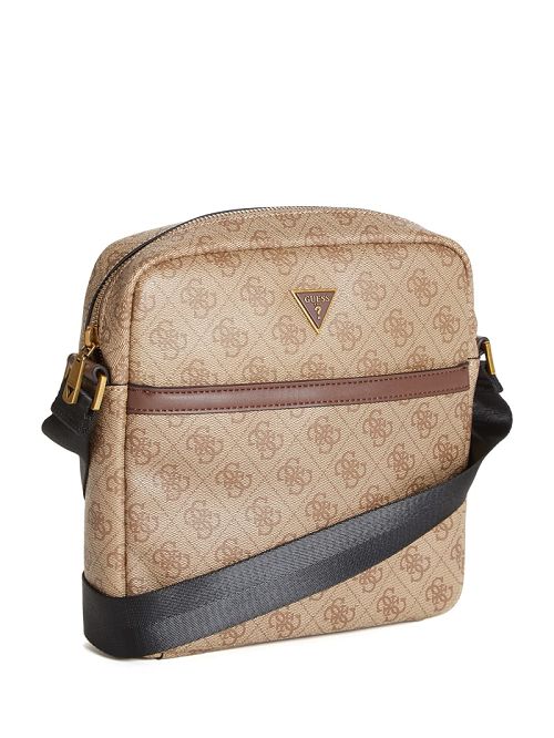 Guess Vezzola Smart Top Zip Square Crossbody Bej | GUESS-SN31728