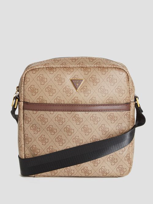 Guess Vezzola Smart Top Zip Square Crossbody Bej | GUESS-SN31728