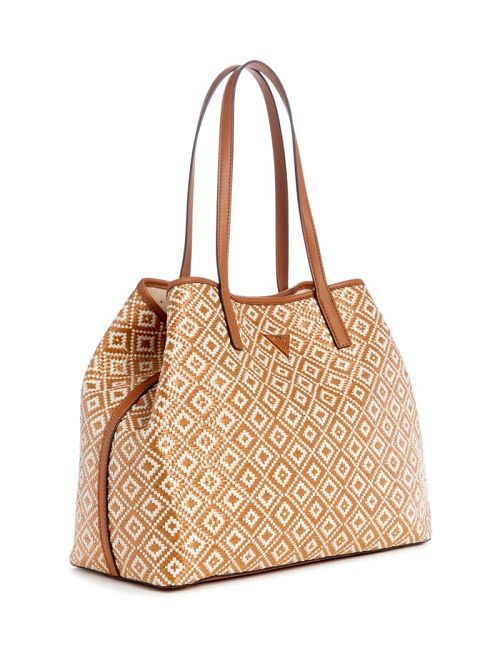 Guess Vikky Straw Tote Set Maro | GUESS-SN29416