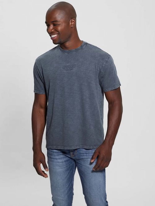 Guess Vintage Wash Crewneck Tee Albastri | GUESS-SN30679