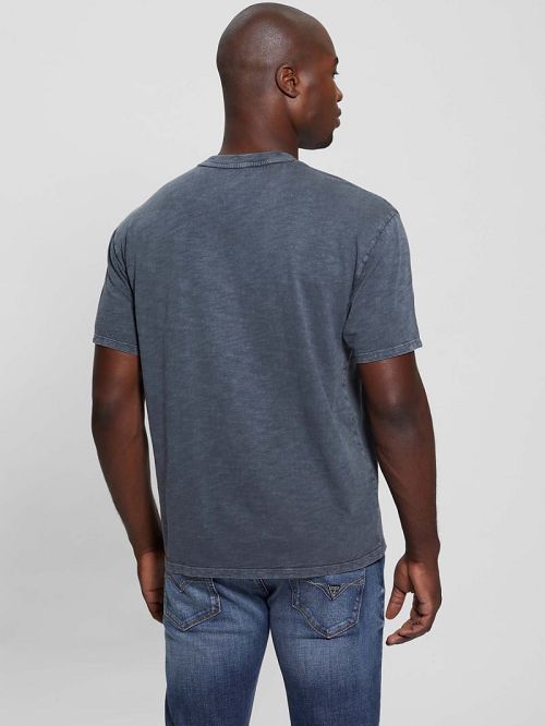Guess Vintage Wash Crewneck Tee Albastri | GUESS-SN30679