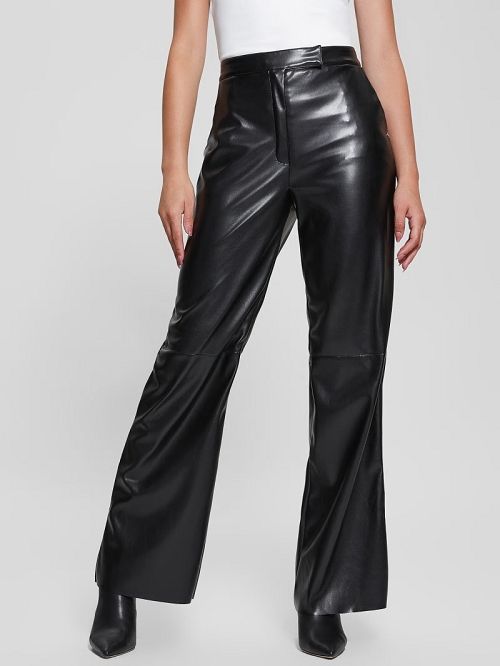 Guess Vixen Faux-Leather Pants Negrii | GUESS-SN28237