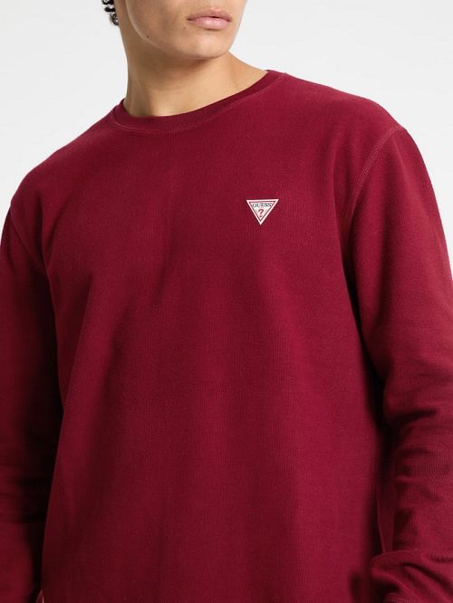 Guess Waffle-Knit Mini Triangle Long-Sleeve Tee Rosii | GUESS-SN31007