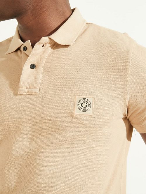 Guess Washed Polo Bej | GUESS-SN31113