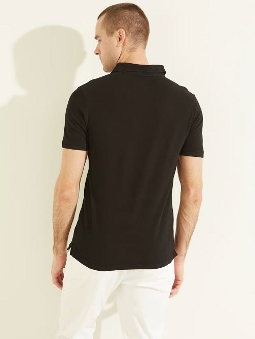 Guess Washed Polo Negrii | GUESS-SN31173