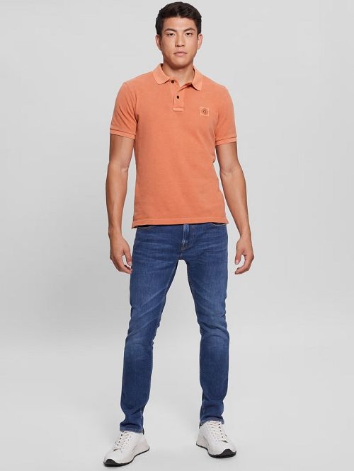 Guess Washed Polo Portocalii | GUESS-SN31203