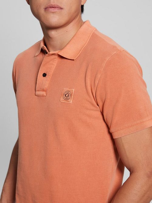 Guess Washed Polo Portocalii | GUESS-SN31203