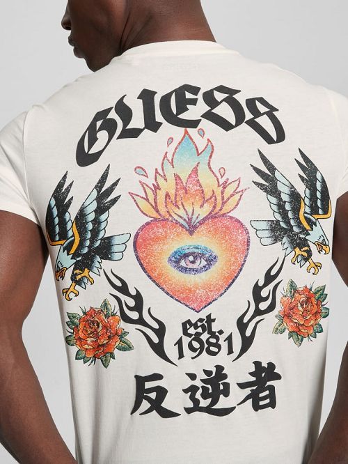 Guess Washed Print Tee Albi | GUESS-SN30583