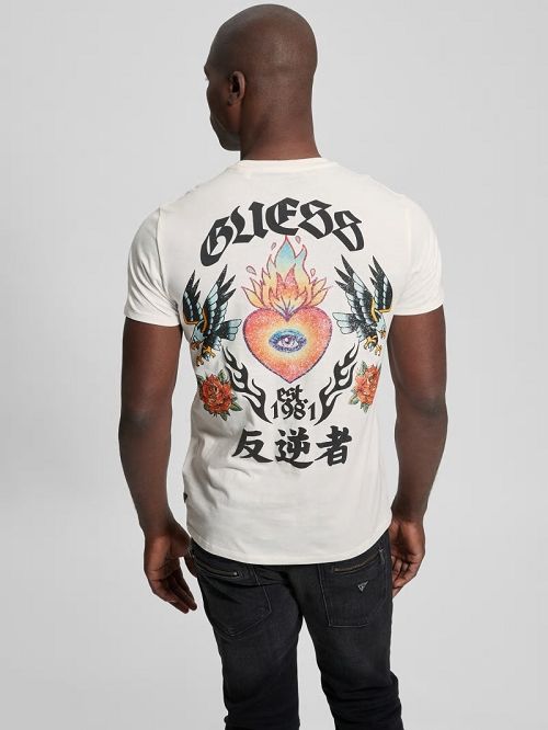 Guess Washed Print Tee Albi | GUESS-SN30583