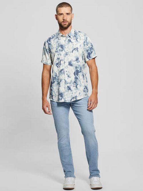 Guess Wayco Sateen Floral Shirt Albastri | GUESS-SN31252