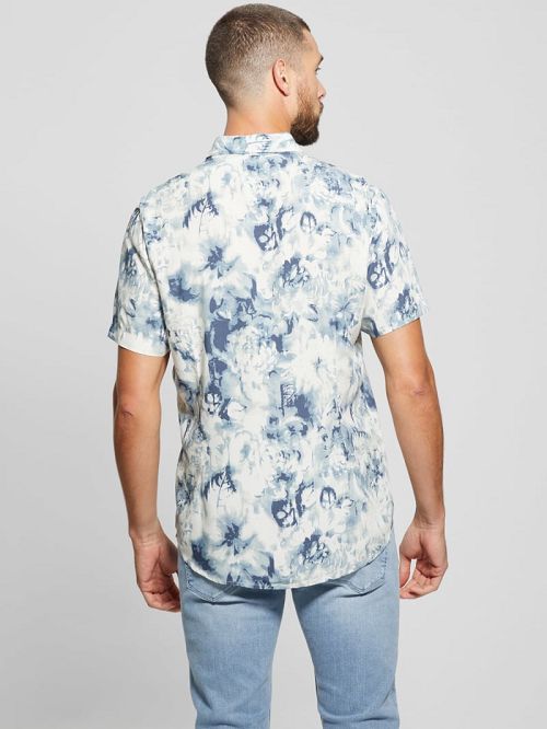 Guess Wayco Sateen Floral Shirt Albastri | GUESS-SN31252