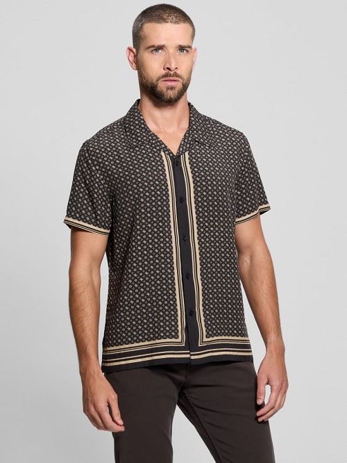 Guess Wayco Sateen Peony Shirt Negrii | GUESS-SN31330