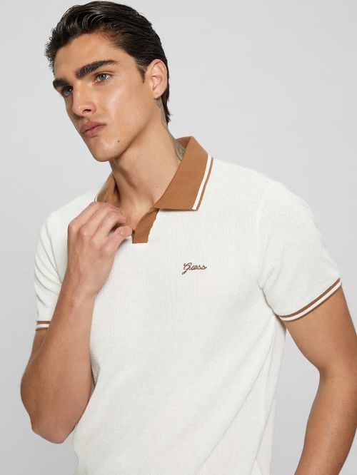 Guess Weston Knit Polo Albi | GUESS-SN31281