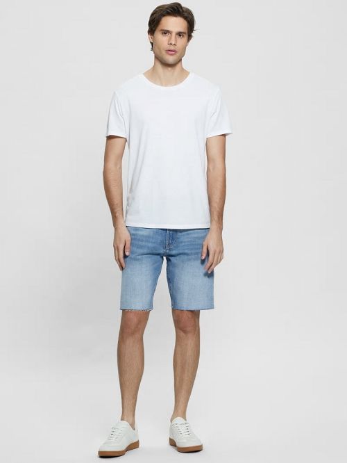 Guess Wyatt Destroyed Shorts Albastri | GUESS-SN30376