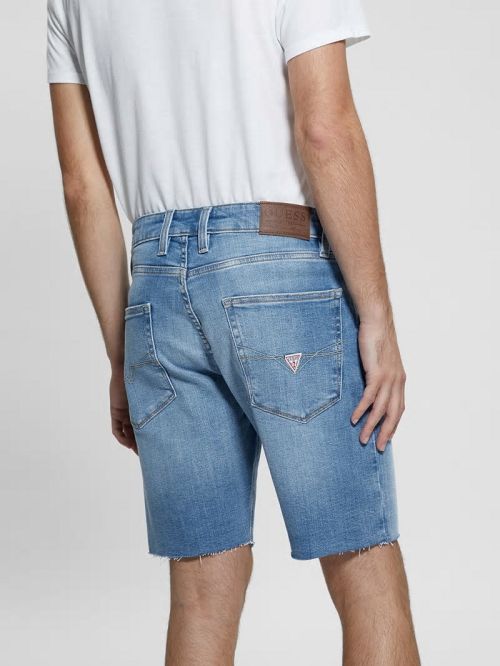 Guess Wyatt Destroyed Shorts Albastri | GUESS-SN30376