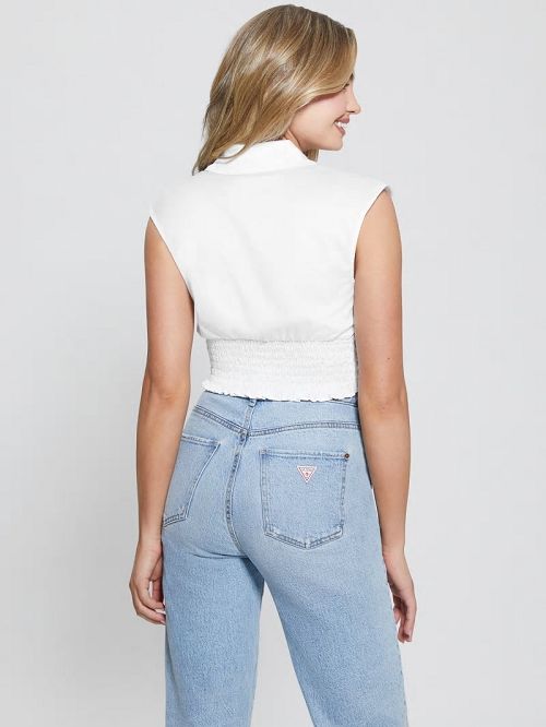 Guess Yalina Tie-Front Top Albi | GUESS-SN27606