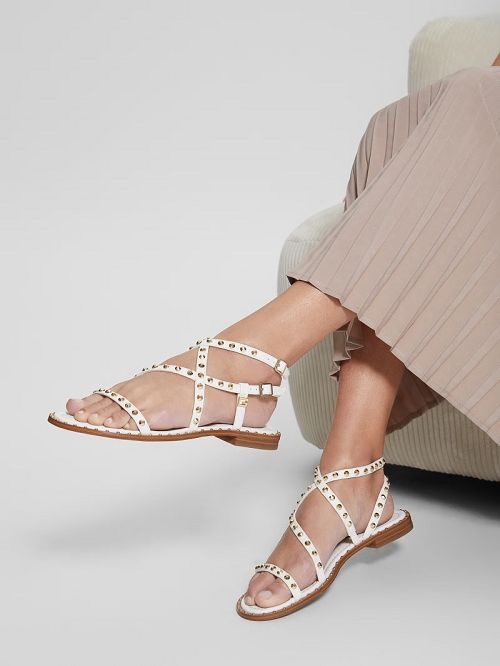 Guess Yamara Studded Strappy Gladiator Sandals Albi | GUESS-SN29661